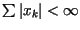 $\sum \vert x_k\vert<\infty$