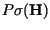 $P \sigma (\textbf{H})$