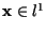 $\textbf{x}\in l^1$