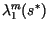 $\lambda_1^{m}(s^*)$